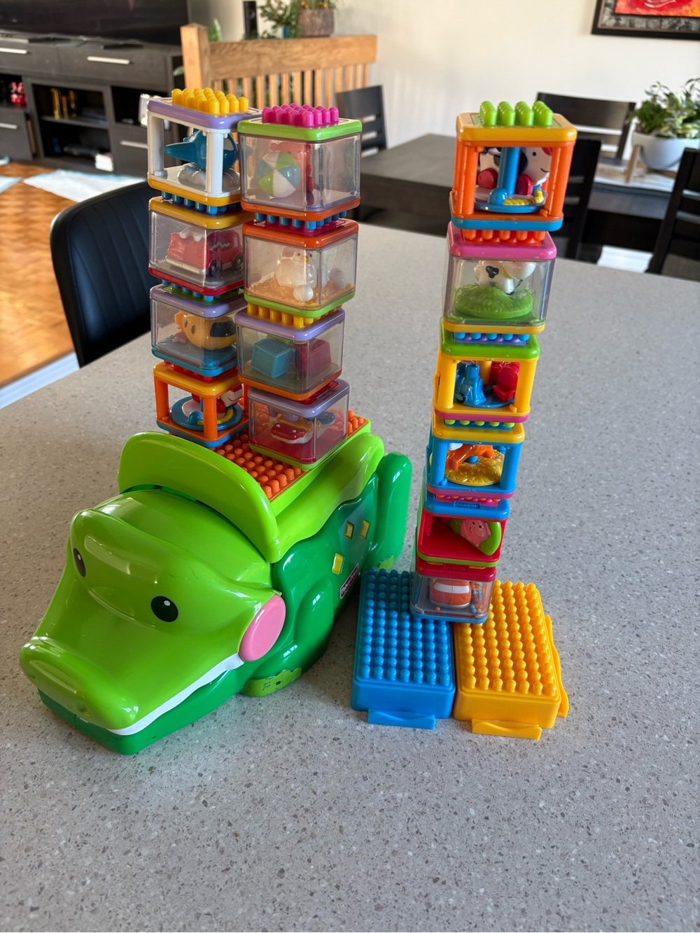 Fisher-Price peek-a-blocks Green Crocodile Stacking Toy